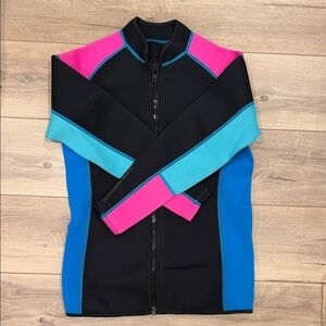 Colorful Zip-Up Wetsuit top XXL